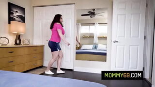 Chubby step mom Marrie Green watches step son and his girl friend Arietta